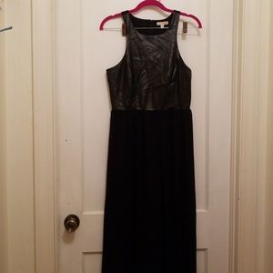 Gianni Bini Maxi w/ Leather Bodice M